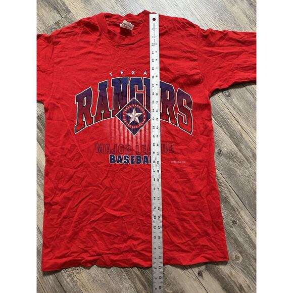 Vintage Artex Sportswear Texas Rangers T Shirt Size Large Single Stitch 1996 MLB - Picture 3 of 12
